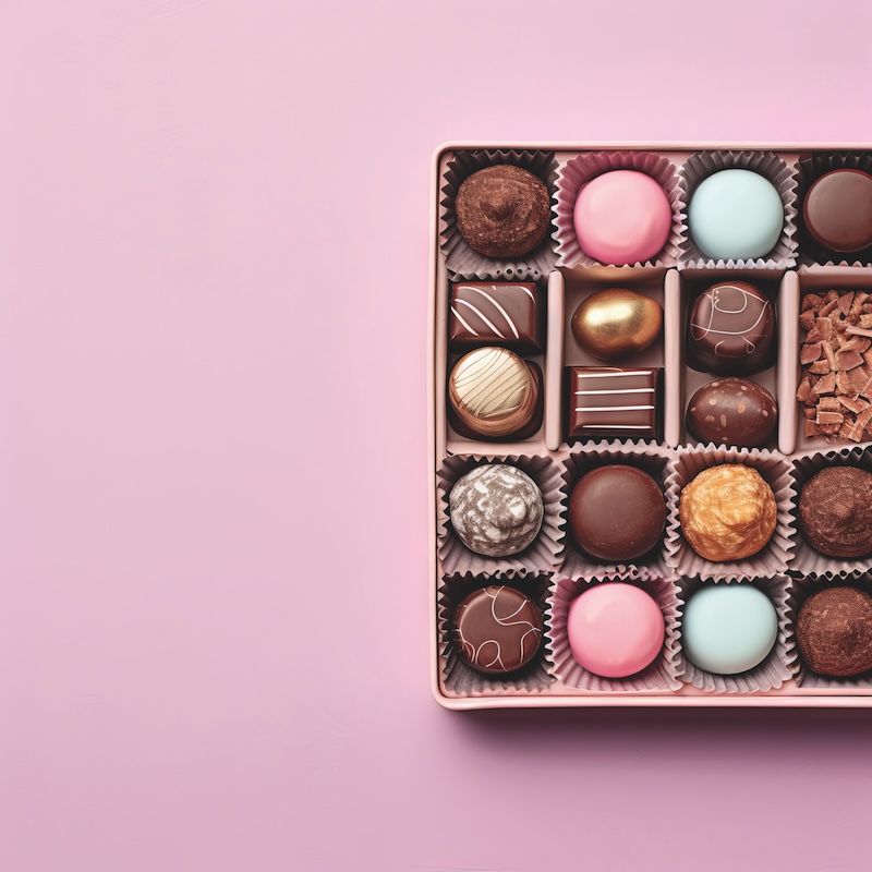 Workplace Valentine's Engagement. Box of candy.