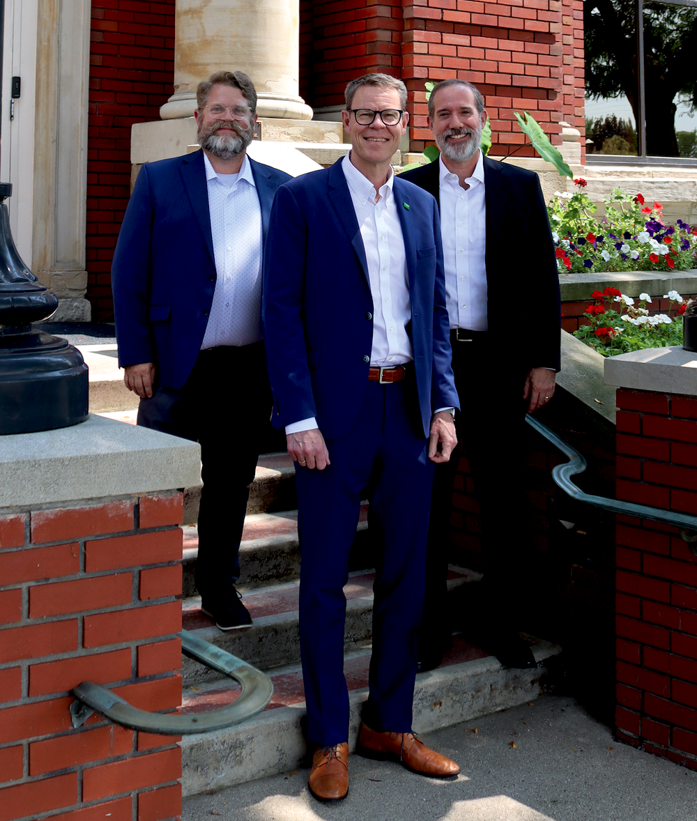 The BASF leadership team responsible for polyurethane raw materials in North America includes (from left) Karl Gust, business director of polyurethane raw materials; Stefan Doerr, senior vice president of monomers; and Marcio Nespatti, vice president of isocyanates and inorganics.