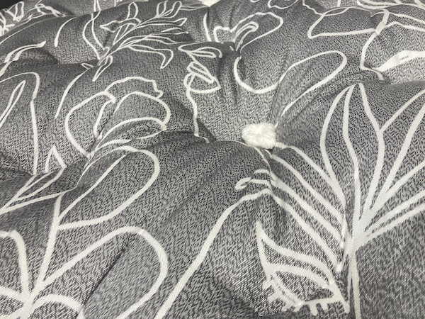 Kingsdown Design Mavericks. For the Vintage Couture collection, CT Nassau designed a gray and white ticking inspired by modern artist Brendan Murphy.