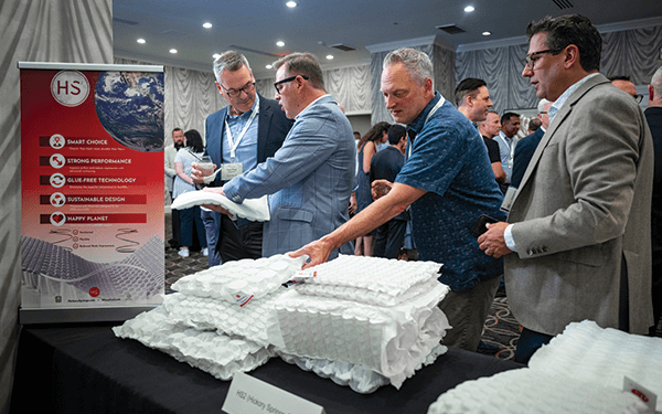 2023 ISPA Sustainability Conference. Hickory Springs Manufacturing was among the sponsors who displayed their sustainable products. Tabletop sponsors included MRC, Host Tech, Müller Textil Group, Pocket Coil Recycling, SABA and Texas Pocket Springs. Tempur Sealy International was the headline sponsor of the event.