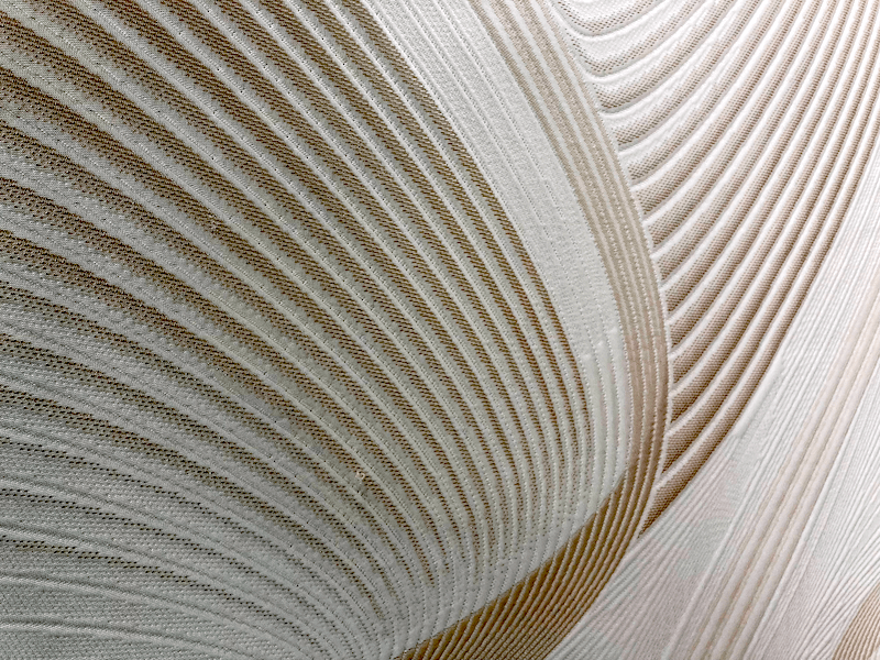 The Preserve line, part of Lava Textile’s State of Mind collection, demonstrates the trend toward swirling curved patterns and soft linen colors.