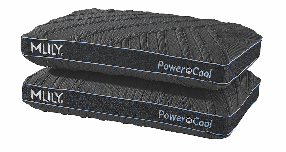 Mlily USA’s PowerCool pillow features ventilated bamboo charcoal memory foam.