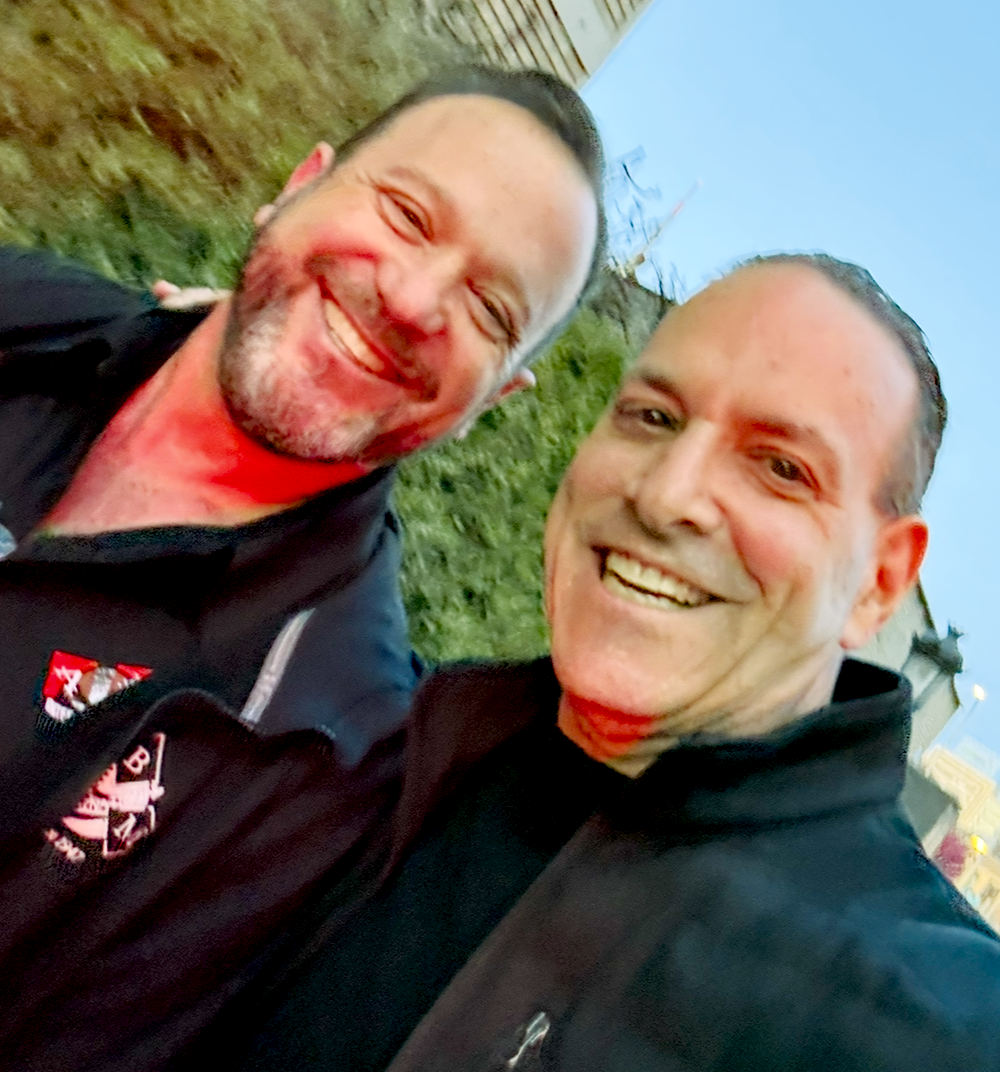 Neal A. Schwarzberger, president of ABM International Inc., left, and Paul Block, president of sales for Gribetz, are enthusiastic about Gribetz’s future.