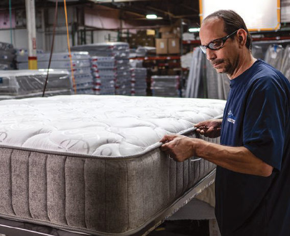 The company operates 12 factories, with each producing mattresses and foundations and handling delivery for four to 15 retail locations.